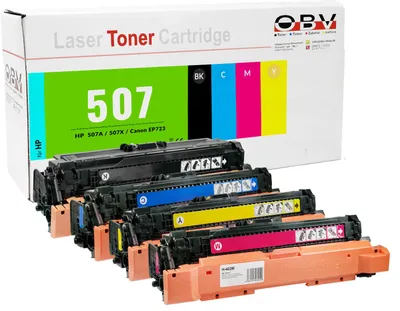 Produktbild von Kompatibler Toner Set für HP M551dn, M575dn ersetzt HP 507X / 507A - ca. 11.000/7.000 Seiten - 4er