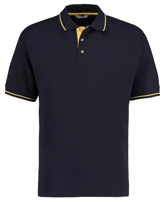 Obrázok produktu pre Pánske polo tričko Kustom Kit St.Mellion s krátkym rukávom FK449 (L) (námornícka modrá/žltá)