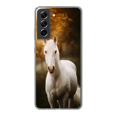 Produktbild von MuchoWow® Handyhülle Schutzhülle Hülle für Samsung Galaxy S21 FE Pferd - Licht - Sonne Silikon Softcase Handy Hülle - Mobiltelefonhülle
