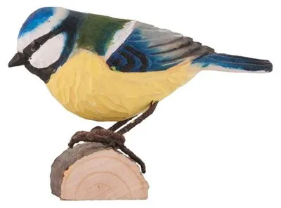 Produktbild von Wildlife Garden DecoBird Blaumeise handgeschnitzt