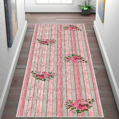 Produktbild von Conceptum Hypnose, Wooylk0012, Teppich (100 x 500), 100 % POLYESTER, Rosa, 100 x 500 cm