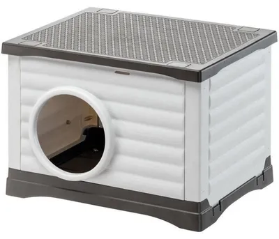 Zdjęcie produktu dla Nische - FERPLAST - PETVILLA 60 - 54 x 43 x 38,5 cm - Weiß / Grau