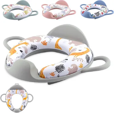 Produktbild von Lorelli Toilettensitz Rckenlehne Handgriff gepolstert, Spritzschutz, Kunststoff grau