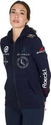 Immagine prodotto di Equestro Multilogo Design Felpa con cappuccio da donna blu taglia S