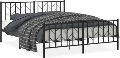 Obrázek produktu pro vidaXL Kovová postel bez matrace s podnoží černá 160x200 cm