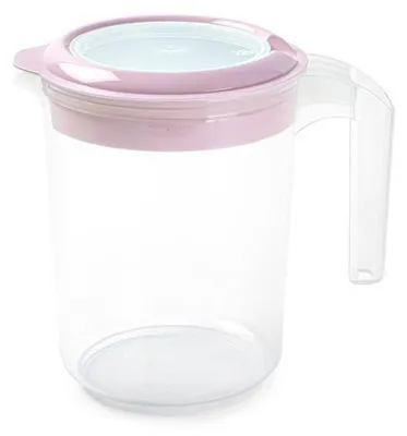Produktbild von Saftkrug / Gieskannenkaraffe mit Deckel - 1500 ml - rosa - Kunststoff - mit Mix- und Nachfulldeckel