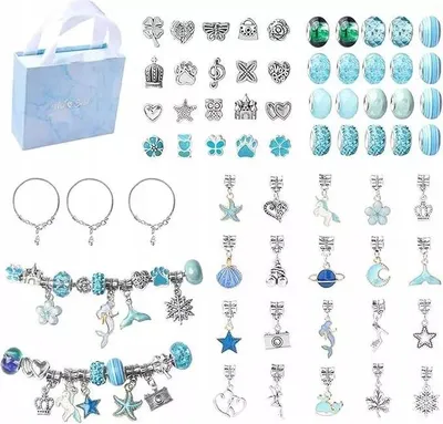 Zdjęcie produktu dla Zestaw Do Robienia Bransoletek Naszyjników Kreatywny Dla Dzieci Charms DIY