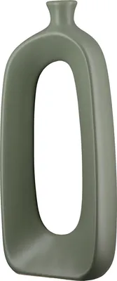 Obrázek produktu pro Gilde Deko-Lochvase, "Stratos", Keramik, grün, VE 2, L. 6 cm, B. 14 cm, H. 33 cm