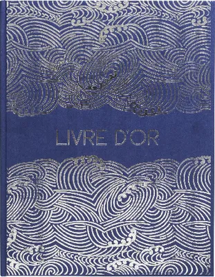 Produktbild von Exacompta Gästebuch 50 Bl blanko Silberschnitt 27x22 cm Japan - Blau - 47302E