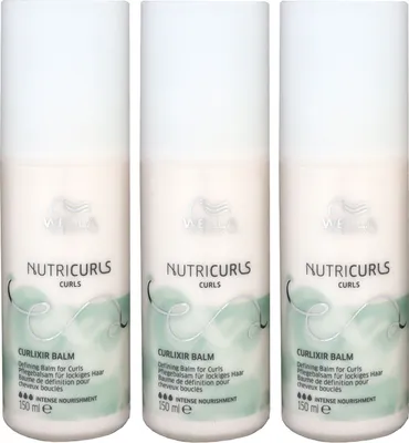 Produktbild von Wella Nutricurls Curlixir Balm Lockenbalsam 3 x 150 ml Leave In Pflege Set