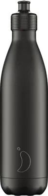 Produktbild von Termo fľaša Chilly's Bottles - čierna - športová 750ml, originálna edícia