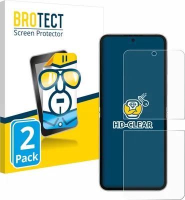 Produktbild von 2x Für Samsung Galaxy Z Flip 6 Schutzfolie BROTECT Displayschutz Display Schutz Folie Klar Transparent