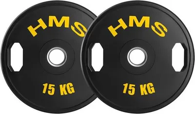 Produktbild von HMS 2x15kg Olympische Gummierte Hantelscheiben
