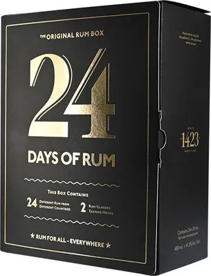 Obrázek produktu pro Adventní kalendář - 24 Days of Rum 24 x 20 ml 41,3 % + 2 skleničky.