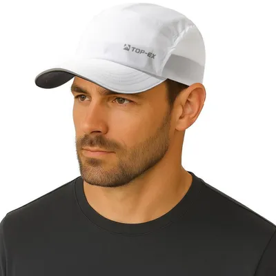 Produktbild von Baseball Cap Herren Damen mit Mesh, Sonnenschutz, Sommer, Laufkappe, Weiß, Größe M-L