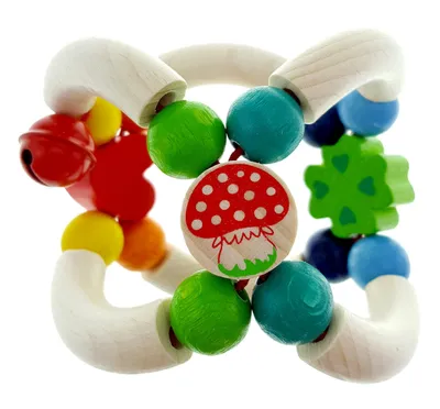 Image de Hochet champignon porte-bonheur, 1 pièce