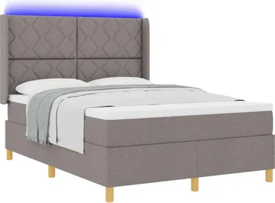Produktbild von SYFAX™ Boxspringbett mit Matratze Taupe 140 x 200 cm Stoff