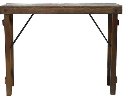 Zdjęcie produktu dla Stolik konsolowy Ajay z żelaznym blatem – 100 x 40 x 75 cm