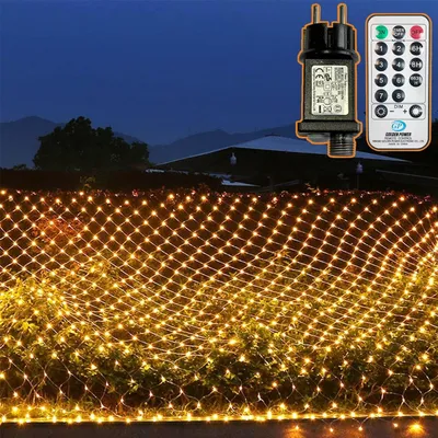 Productafbeelding van TIYUPA LED-lichtstrip, 204 LED's, 3m x 2m, warm wit licht