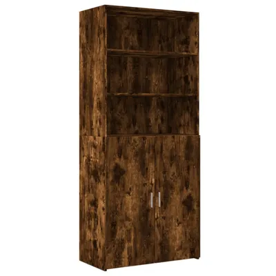 Obrázok produktu pre vidaXL Highboard smoke oak 80x42,5x185 cm materiál na báze dreva