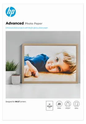 Immagine prodotto di HP lucida Photo Paper da 210 gsm - 20 fogli/A3/297 x 420 mm carta fotografica Molto lucida