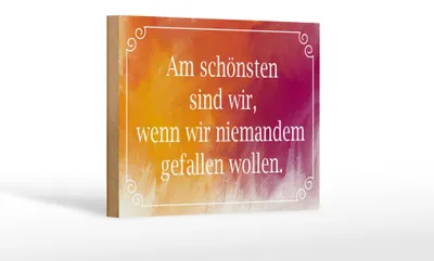 Produktbild von Holzschild Spruch 18x12cm am schönsten sind wir wenn wir