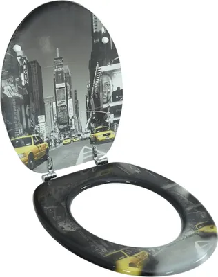 Obrázok produktu pre WC sedadlo s vekom z MDF, potlač "New York"