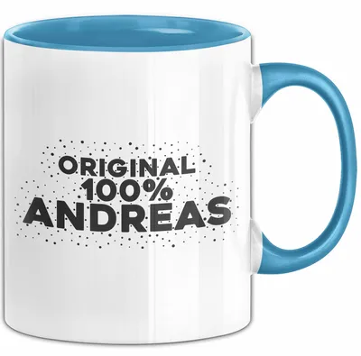 Produktbild von Andreas Tasse Original 100% Andreas Geschenk (Blau)