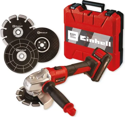 Produktbild von Happy People 41767 - Einhell Kids Power X-Change Axxio Akku Winkelschleifer inkl, Koffer| Kinder Spielzeug mit austauschbarer Batterieeinheit mit Sich bewegenden Schleifscheiben