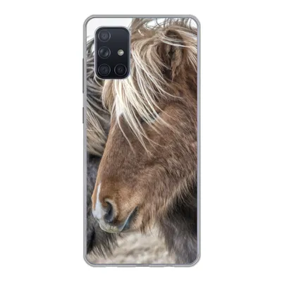 Produktbild von MuchoWow® Handyhülle Schutzhülle Hülle für Samsung Galaxy A51 Pferde - Natur - Makro Silikon Softcase Handy Hülle - Schutzabdeckung