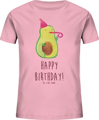 Produktbild von Mr. & Mrs. Panda Kleinkinder T-Shirt Avocado Geburtstag 9-11 Jahre (134/146) - Baumwolle Pink - Geschenk, Kindershirt, Kinder Bio, Party, Teenager, Öko, Feier, Alles Gute