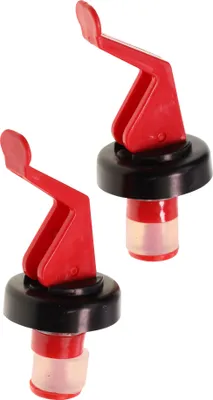 Produktbild von FACKELMANN 49569 Flaschen-/Spreizverschluss | 2 Stück | Ø30x80mm | rot/schwarz