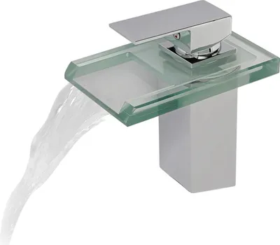 Immagine prodotto di Miscelatore per lavabo da bagno - Miscelatore per lavandino - LED con cambio automatico di colore in base alla temperatura - Alimentazione a batteria - Monocomando - Montaggio a incasso - Argento