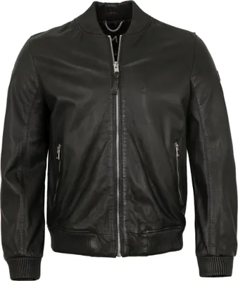 Produktbild von Mauritius - Herren Lederjacke Blosuon voll Anilinleder Lammnappa schwarz : L