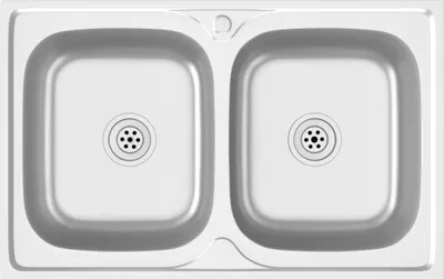 Produktbild von vidaXL Doppelspüle Silbern 800x500x155 mm Edelstahl