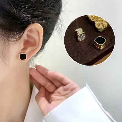 Produktbild von Paar magnetische Damen-Ohrstecker, nicht durchdringend, Diamant-Ohrringe, magnetisch, doppelseitiger Ohrclip, Schmuck für Frauen und Mädchen