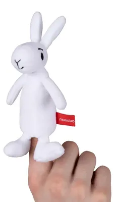 Imagen del producto de Bob, un peluche, Conejo Bob, 17 cm, marioneta de dedo