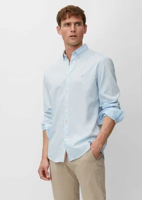 Produktbild von Marc O'Polo relaxed fit heren overhemd, structuur, lichtblauw