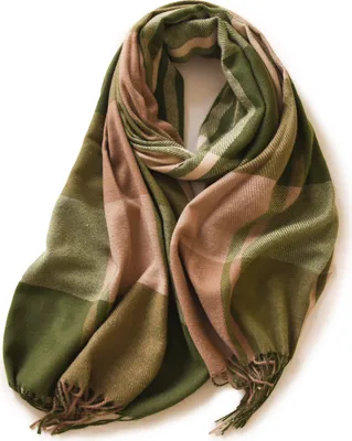 Produktbild von Warmer weicher Wollschal Wrap Pashmina Kaschmirmischung Langer Schal Frauen Damen Winter C