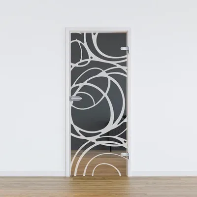 Produktbild von Pertura Glastür Komplettset Glera Mystic 01 959x2085x8 mm Rechts inkl. Studio Beschlag Edelstahl unverschließbar