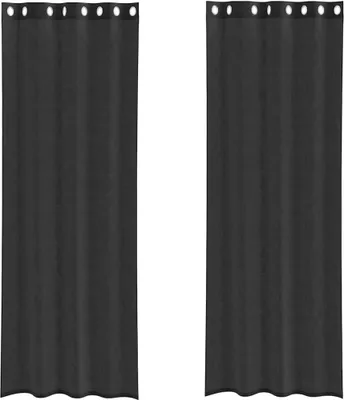 Immagine prodotto di vidaXL Tende in voile con occhielli 2 pezzi nero 140x260 cm