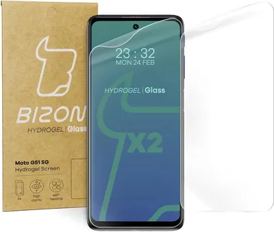 Produktbild von Bizon Glass Hydrogel Displayschutzfolie, Moto G51 5G, 2 Stück