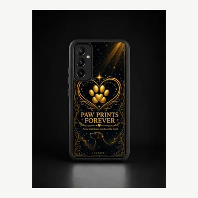 Productafbeelding van Samsung A54 hoesje, telefoonhoesje, beschermhoesje, case met een pootjesmotief – LUNØIR ©