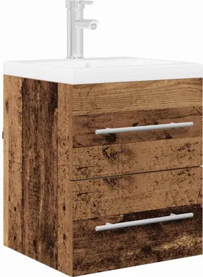 Produktbild von “2026 Modern“ Waschbeckenunterschrank Altholz 38,5 x 41 x 48cm Holzwerkstoff - Designermöbel 939578 - Spiegelschränke