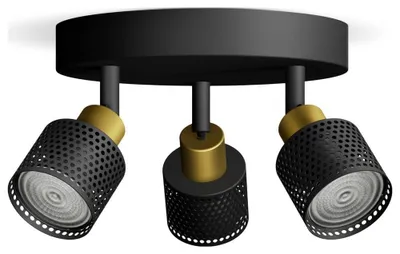 Produktbild von Philips Niall Decken-/Wandspot 3x, Schienenlichtschranke, GU10, 3 Glühbirne(n), LED, 220-240 V, Schwarz
