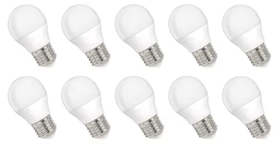 Productafbeelding van Spectrum LED Kogellamp P45 E27 Mat - 4W 340lm 6000K - Koudwit - Vervangt 31W - 10 stuks