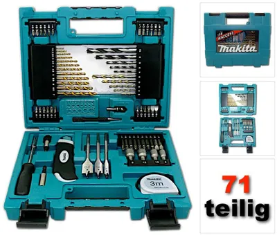 Zdjęcie produktu dla Makita D-33691, Wiertarka, Zestaw wierteł, 71 szt.