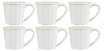 Produktbild von 6er Set Becher, Tassen MYNTE Pure White weiß für 250ml Steingut Ib Laursen
