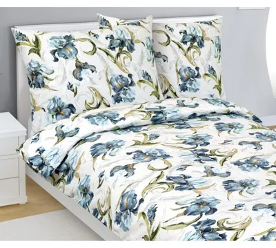 Produktbild von Bettwäsche aus Baumwolle - Blau, Grau, Beige - 140x200, 70x90