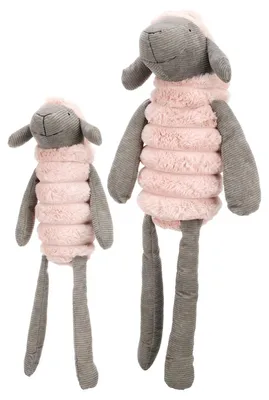 Obrázek produktu pro Hračka pro psy Flamingo, plyšové ovce, sedící, růžová, velikost: S